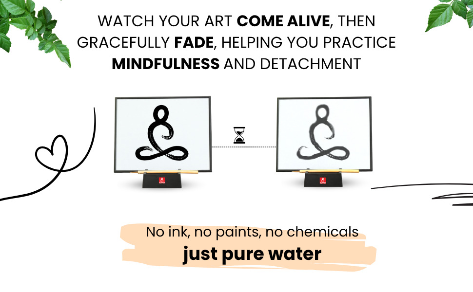 savvi home’s zen slate drawing board buddha water painting art board water painting & embracing mindfulness gifts – water board meditation gift for artist